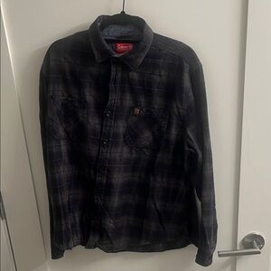 Coleman Dark Plaid Shirt with Chest Pockets